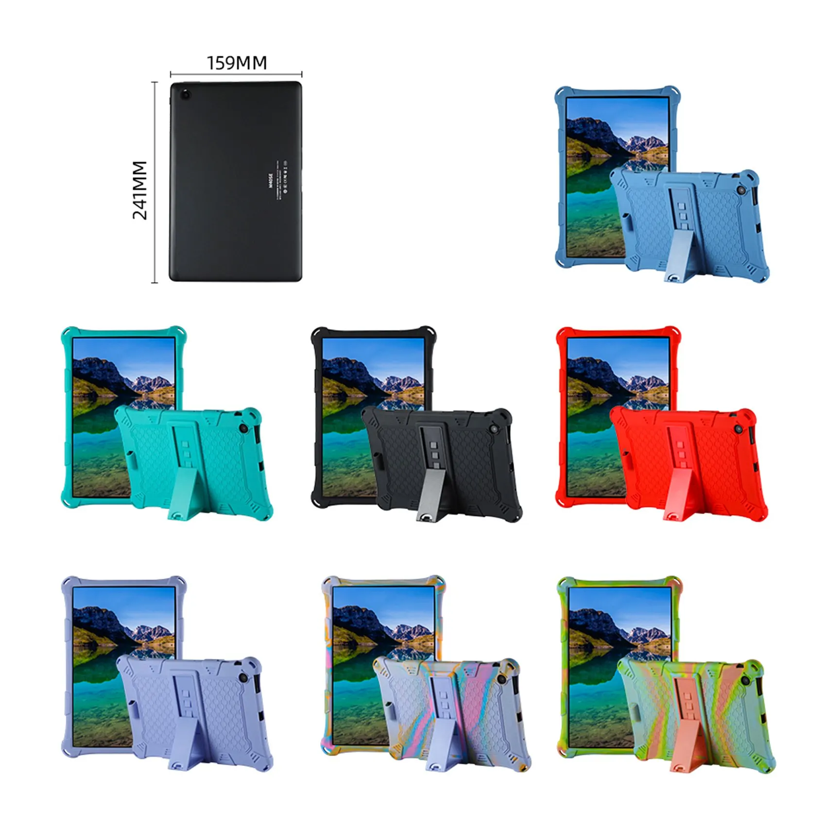 เคสซิลิโคนสําหรับ Teclast M40SE 10.1 นิ้วแท็บเล็ตเคสป้องกันการหล่นพร้อมขาตั้งแท็บเล็ตและ