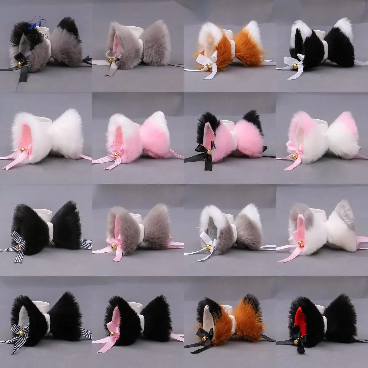 Lolita New Plush Cat Animal Furry Cat Ears Hairpins Lolita Fluffy Fox Ear Cosplay Hair Clips Party Performance Costume Accessori