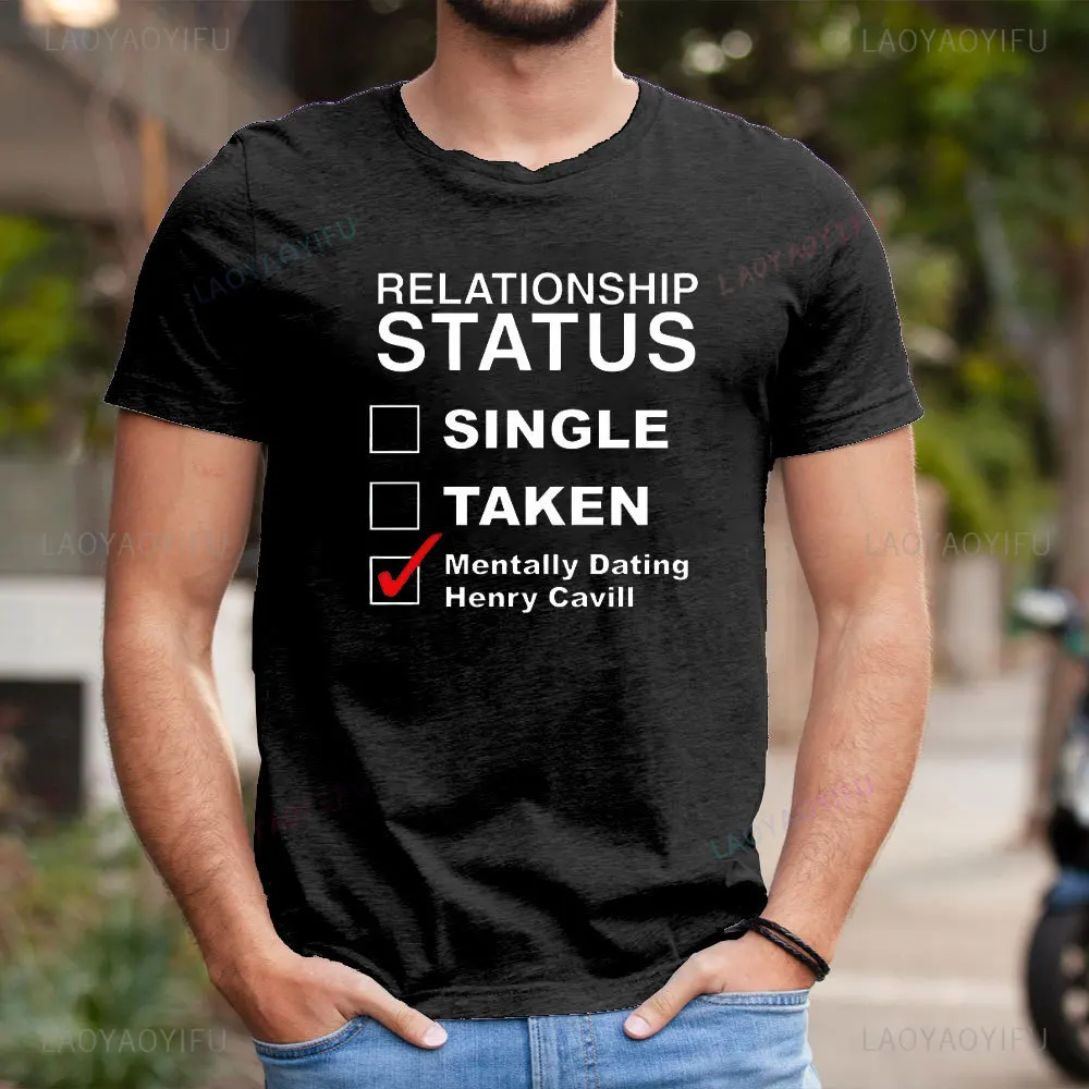 

Hot Selling Men's Cool T-shirt Men Count Dating Henry Cavill Graphic Summer High Quality Cotton Short Sleeved Comfortable Tee