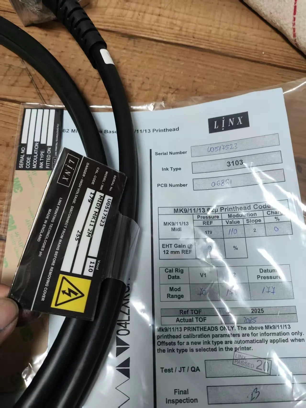 Linx Spare Parts Linx Print Head Midi 2M MK11 U0517523 FA27018 for Linx 8900 Cij Inkjet Printer