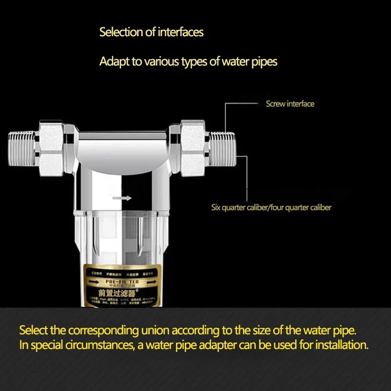 Prefiltro de agua de pozo subterráneo para toda la casa, lavado Industrial de alto flujo, acero inoxidable 304