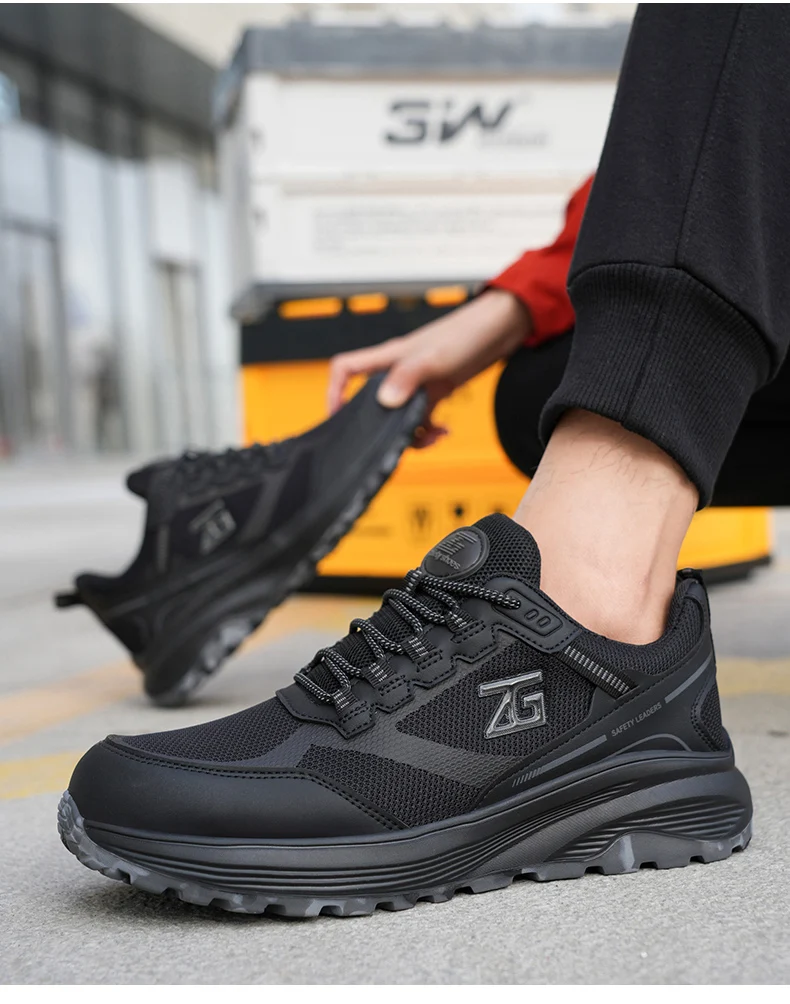 High-quality Work Sneakers For Men Safety Shoes European Standards Protective Shoes Puncture-Proof Steel Toe Shoes Work Boots
