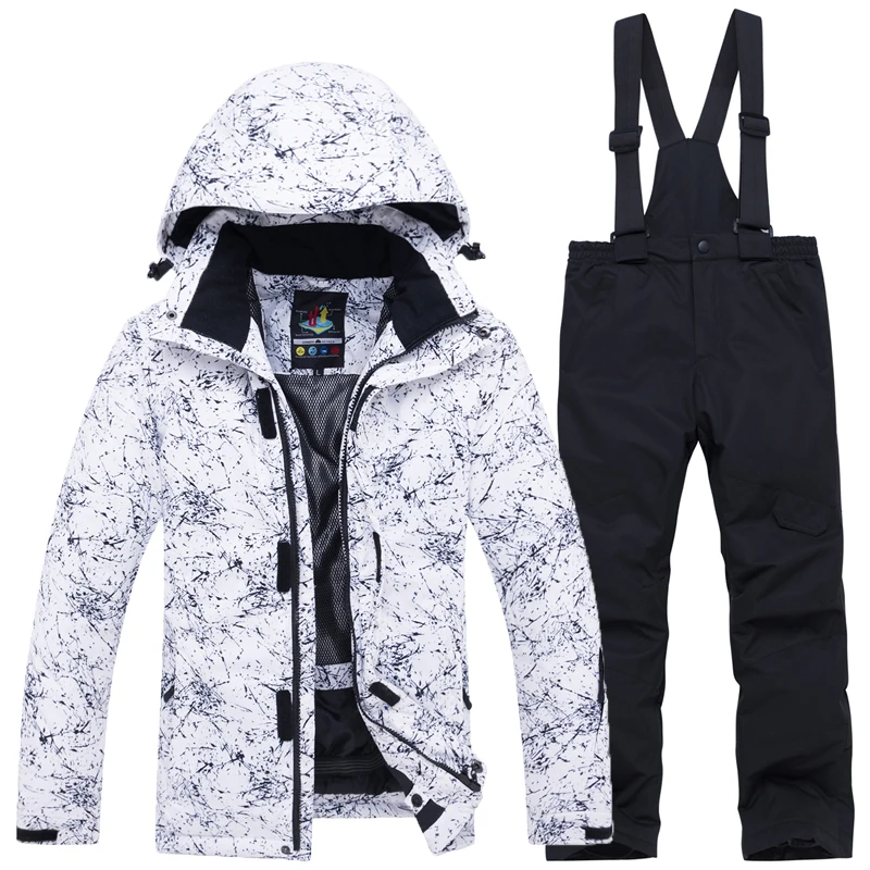 Più economico, tuta da neve per bambini, set di abbigliamento da Snowboard, abbigliamento da esterno, cappotto da sci e pantaloni con cinturino, costumi per bambini, ragazzo e ragazza