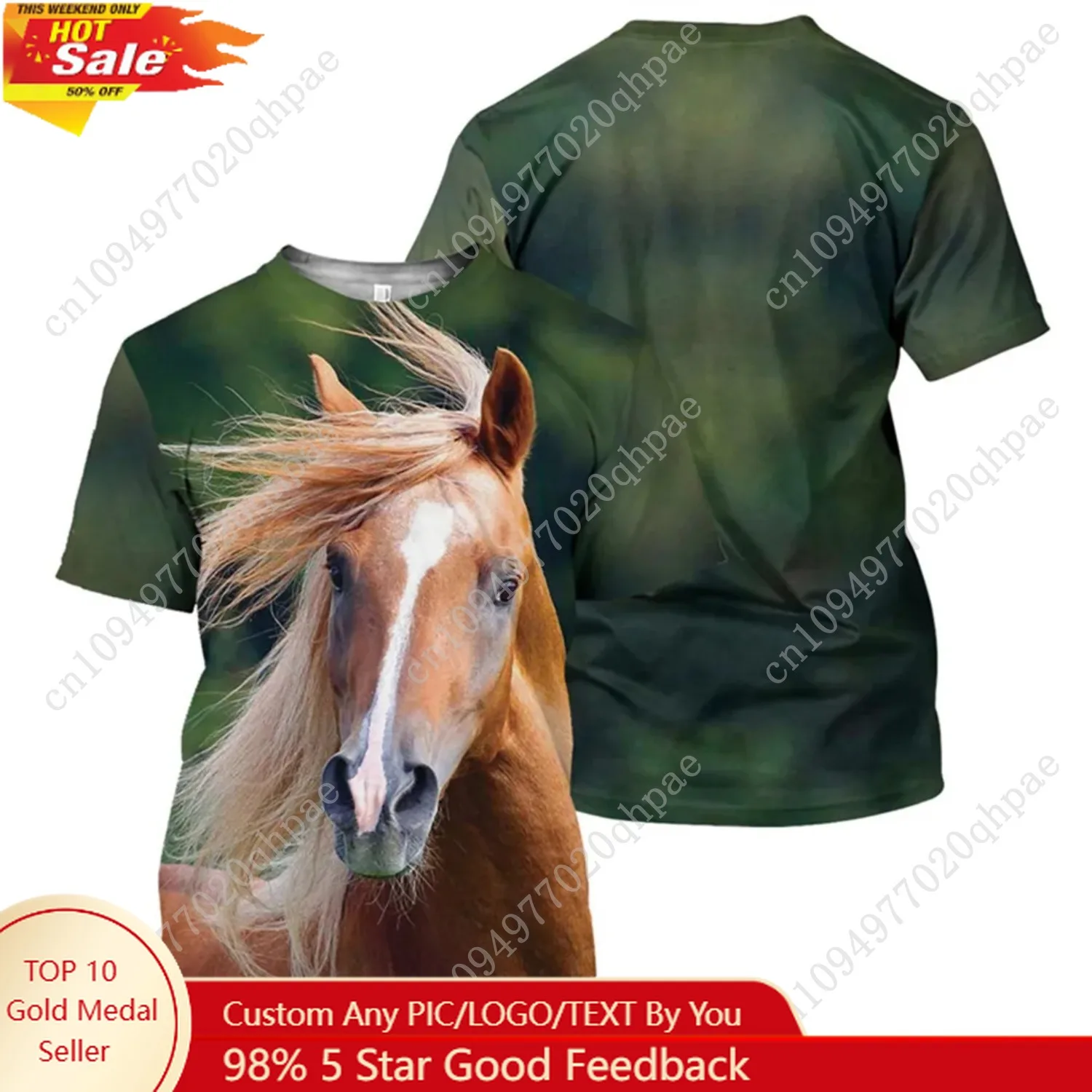 

Horse T-Shirt for Boy Fashion Sheep Bull Donkey Cool Animal Fashion Alpaca Print Short Sleeves Summer Street Shirt Kids Clothes