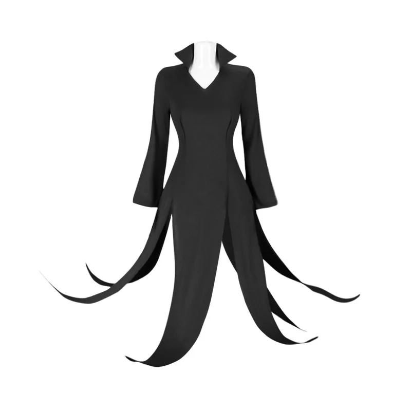 Adult kids Terrible Tornado Senritsu No Tatsumaki One Punch-Man Cosplay Costume Wig Black Split Dress Woman Sexy Halloween Suit