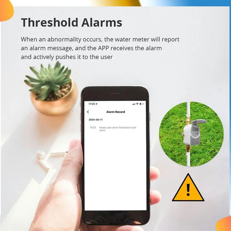 B48A 2X Tuya Zigbee medidor de agua ultrasónico DN20 con válvula pantalla LCD cantidad de agua flujo consumo medida IP68