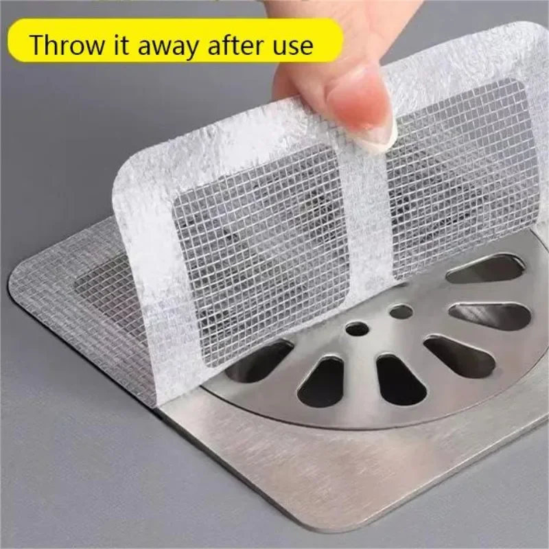 20PCS Disposable Home Anti-Clogging Filter Net Bathroom Hair Filter Sticker Insect Proof Floor Drain Sticker Sink Hair Catcher