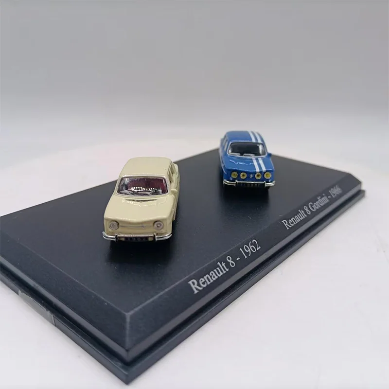 Diecast 1:87 Scale Renault 8 1962&Gordini 1966 Car Model Alloy Diecast Vehicle Metal Adult Toy Souvenir Collection Gifts