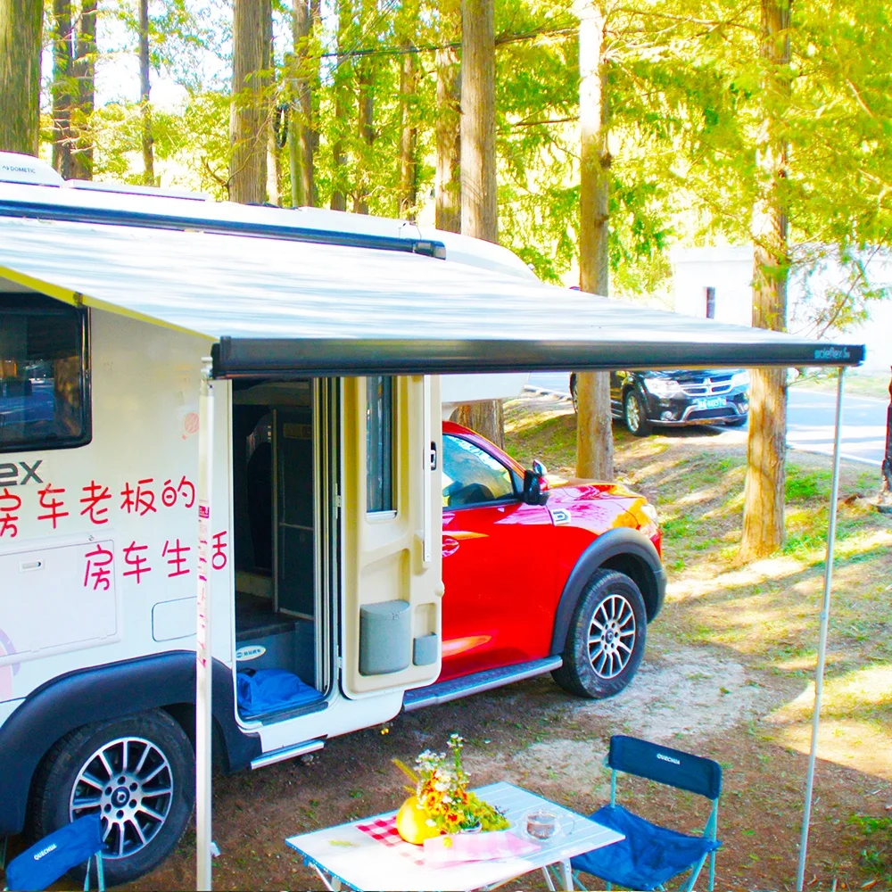 مظلة RV اليدوية بمحرك STLF Soleflex S27E لقافلة المقطورة Motohome #5