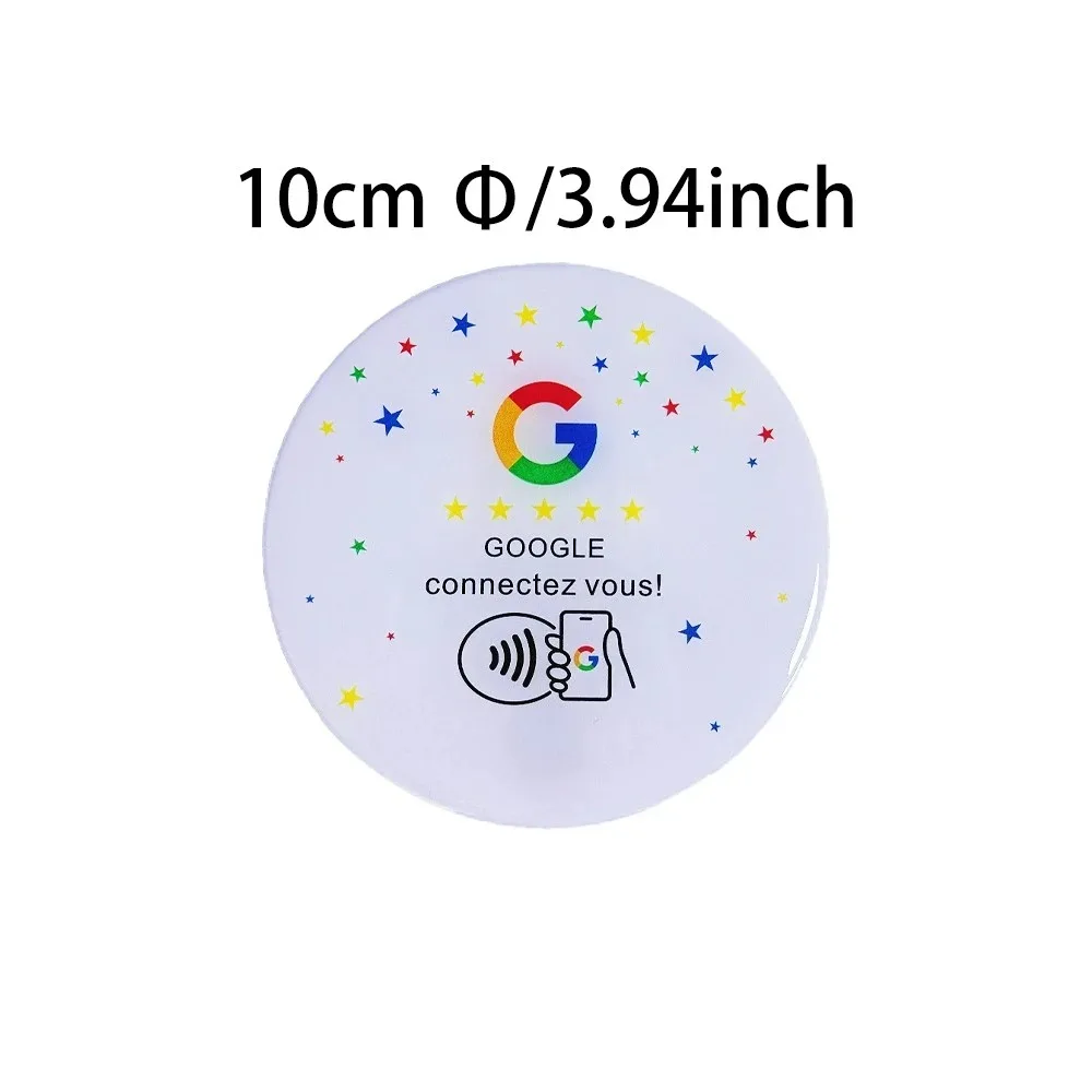 Programmable NFCCircular Patch Card Google Comment Card 13.56Mhz with Adhesive Bracket NTG215 Electronic Component Adhesive Card
