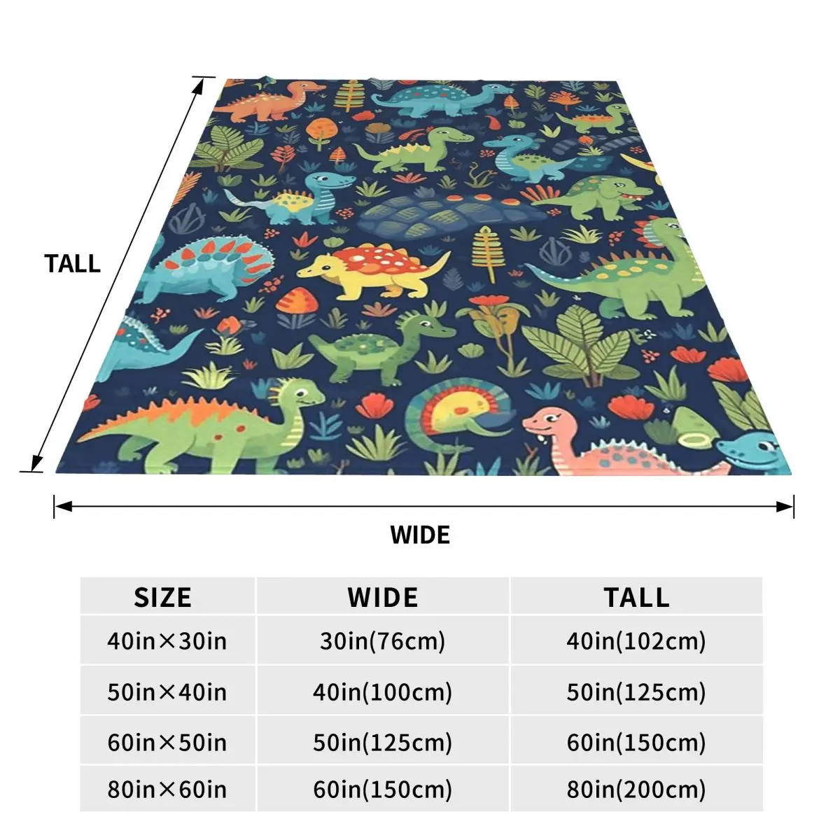 Cartoon Cute Dinosaur Pattern Blankets Soft Warm Flannel Throw Blanket Bedding for Bed Travel Home Couch