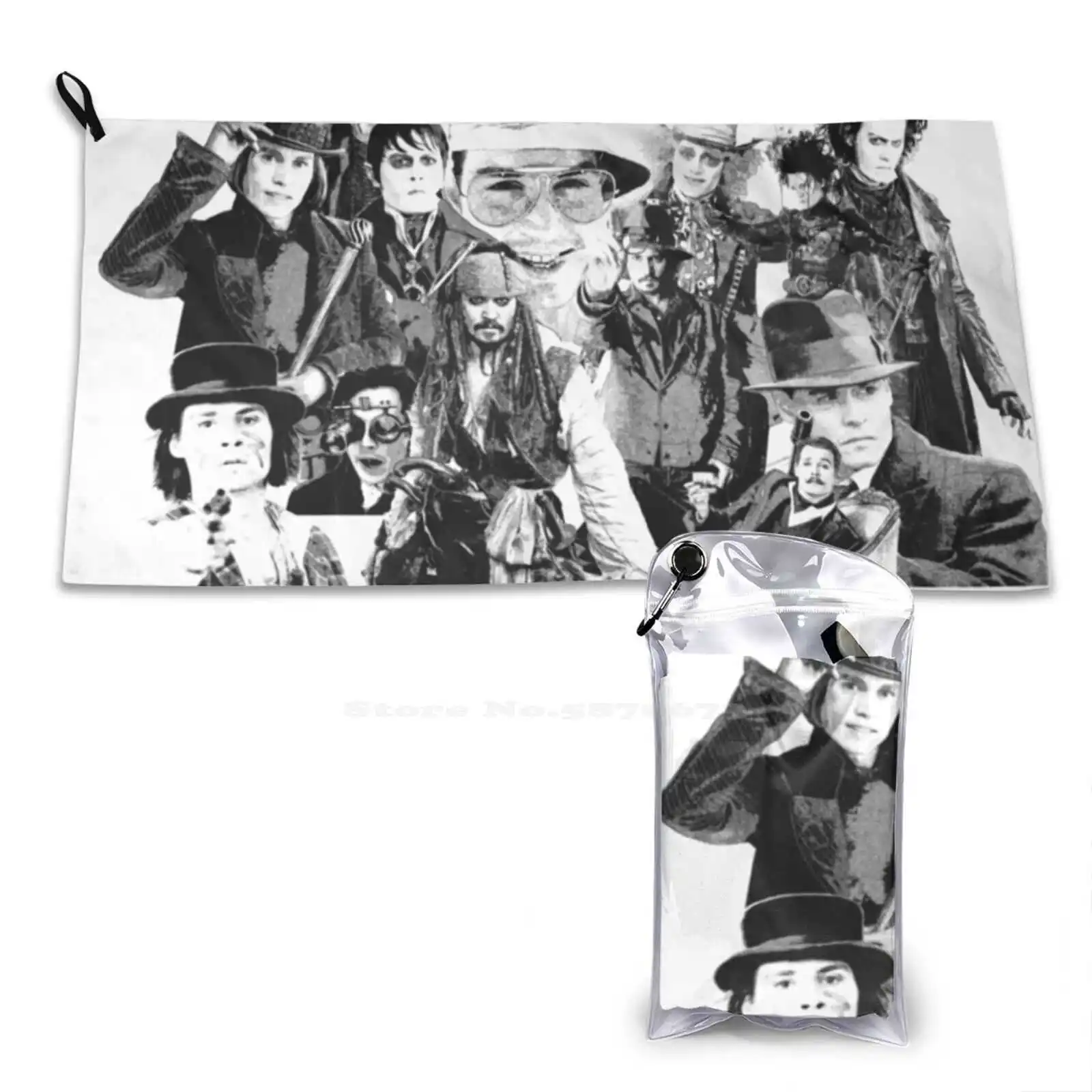 

Многие лица... Мягкое быстросохнущее пляжное полотенце Джонни Депп