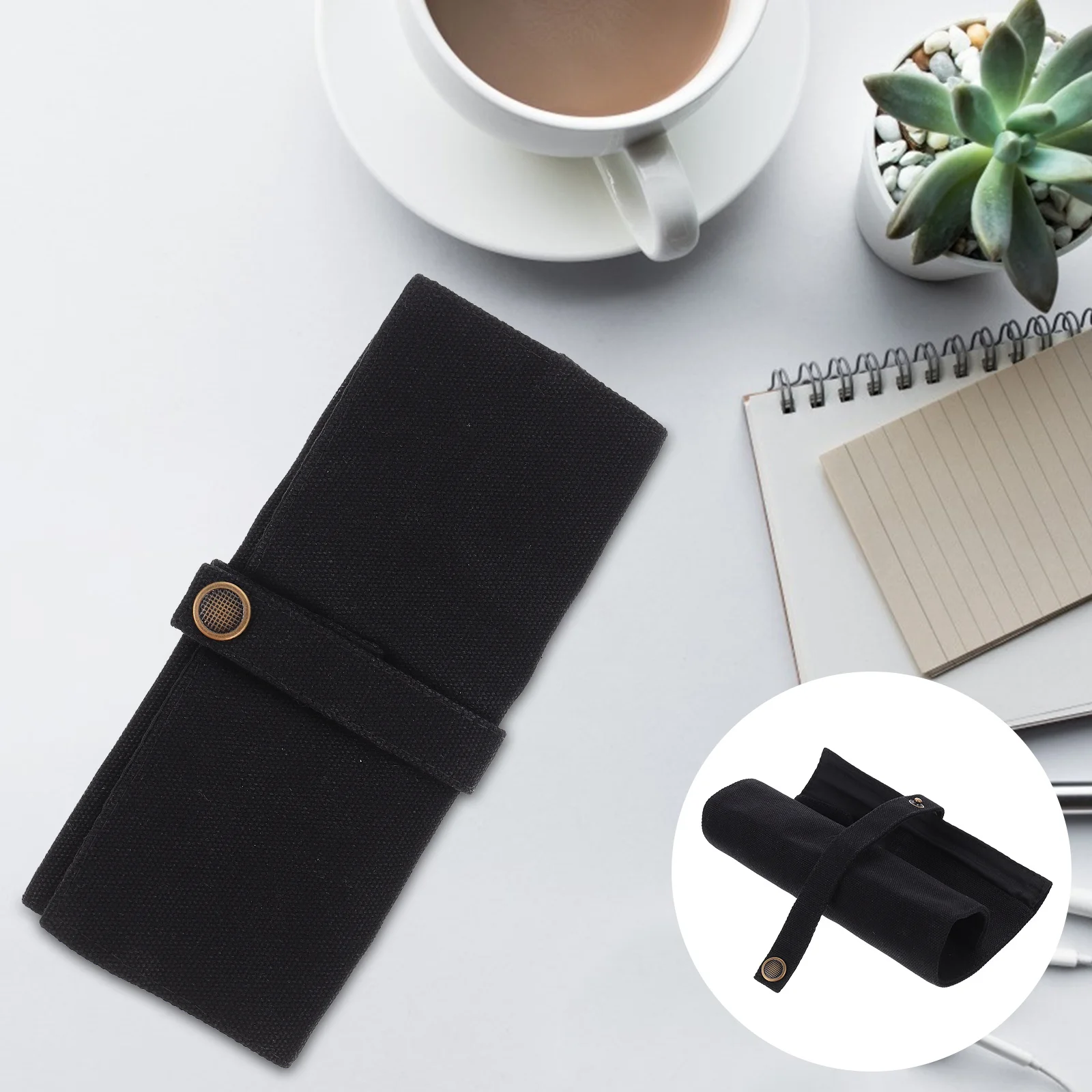 Canvas Roll Packing Watch Storage Reel Bag Breathable Foldable Button Buckle Lightweight Multifunctional Travel Watches
