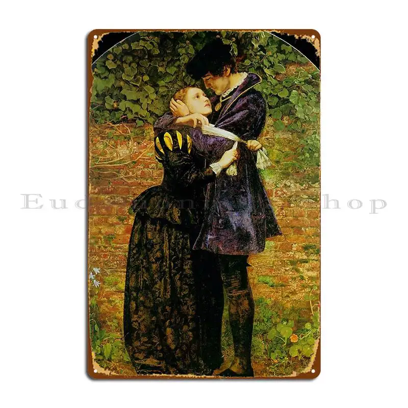 A Hugenot John Everett Millais Metal Plaque Poster Wall Custom Cinema Retro Printing Plaques Tin Sign Poster