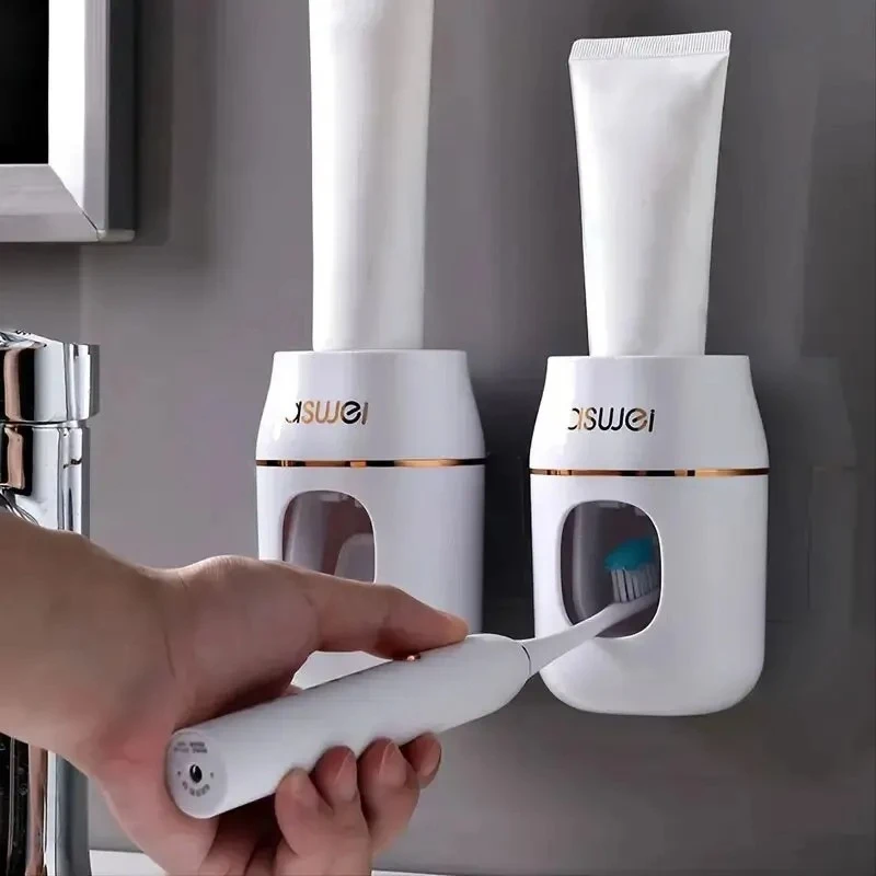 Toothpaste squeezer and storage rack upgrade your bathroom - automatic toothpaste filling becomes simple!