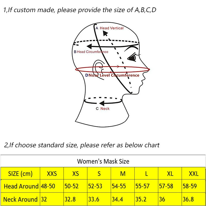 Sexy Dessous Design Sexy Produkte Handgemachte Latex Hauben mit Augen Abdeckung Mund Abdeckung (keine Gags)