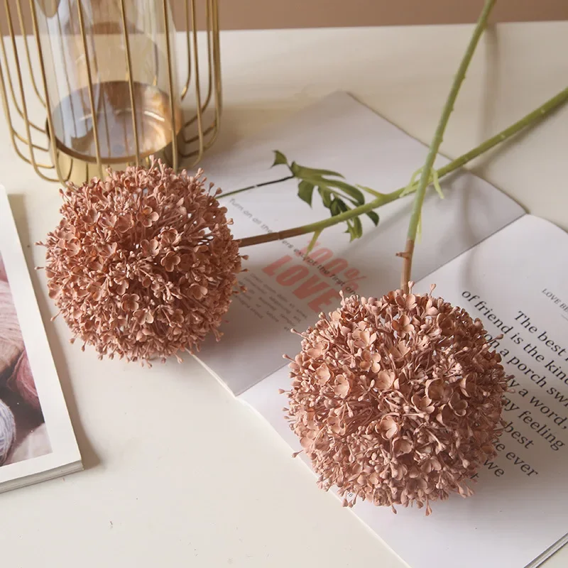 

5Pc Artificial Flowers Onion Ball Hydrangea Marriage Decor Dandelion Wedding Road Guide Party Flower Arrangement Home Decoration
