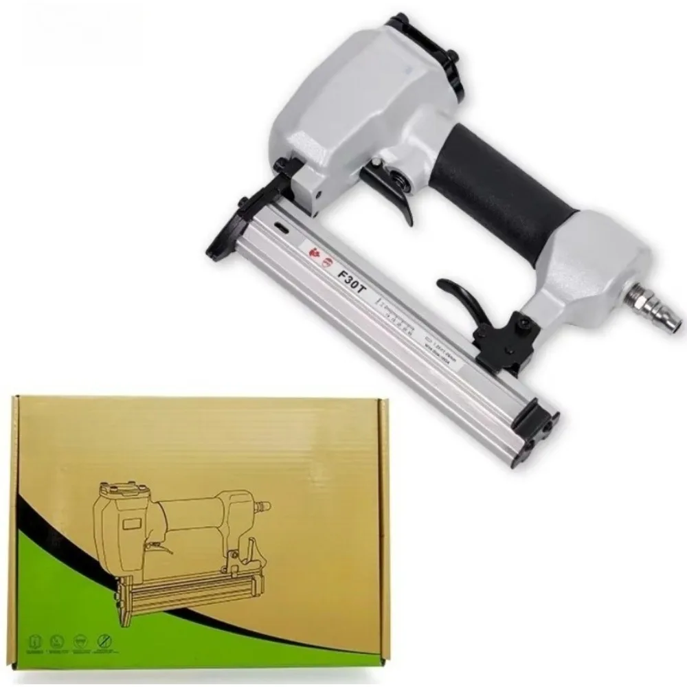Long Nose Straight Pneumatic Nail Gun Needle Nose Air Nailer Woodworking Non Jam Ceiling Decoration Tool