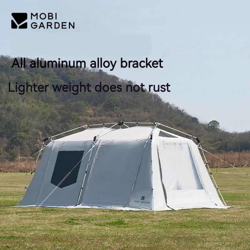 MOBI GARDEN Camping Automatic Tent Waterproof PU3000 Black Coating Large Space 27㎡ Seam Taping Outdoor Tent 13 Sunscreen UV Tent