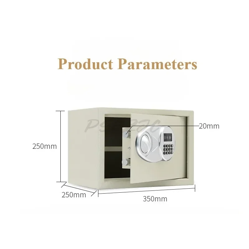 Caja de seguridad antirrobo con placa de acero sólido de 3MM, caja de seguridad antirrobo multifuncional con contraseña, pequeña, para el hogar, la Oficina y el Hotel