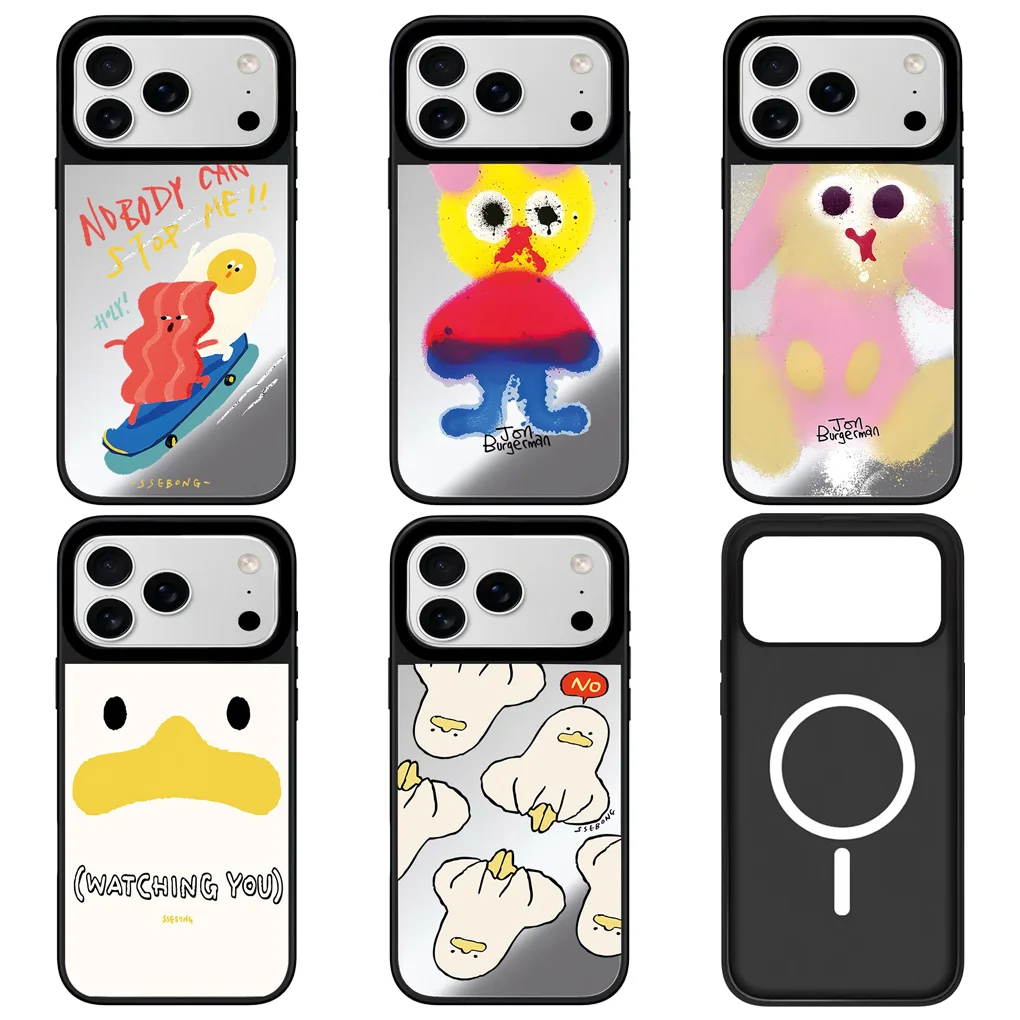 

Duck Watching You Mirror Surface Phone Cover for IPhone 12 13 14 15 16 17 Pro Max Case for IPhone 17 Air