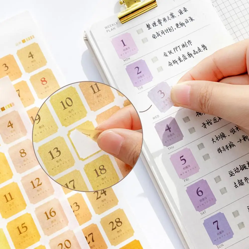 

Office Stationery Supplies Journal Planner 365 Days Date Stickers Daily Plan Sticker Number Date Label Decals Calendar Sticker