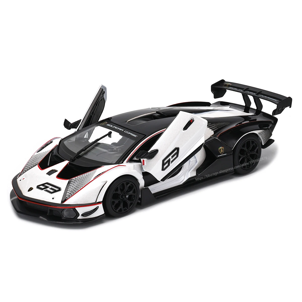 Bburago 1:24 Lamborghini Essenza SCV12  Weissach alloy racing car Alloy Luxury Vehicle Diecast Cars Model Toy Collection Gift