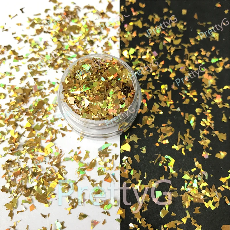 PrettyG-Paillettes en Forme d'Ourora pour Ongles, Branches Irrégulières, pour Résine, DIY Art, Artisanat, Décoration de Maquillage, Vente en Gros