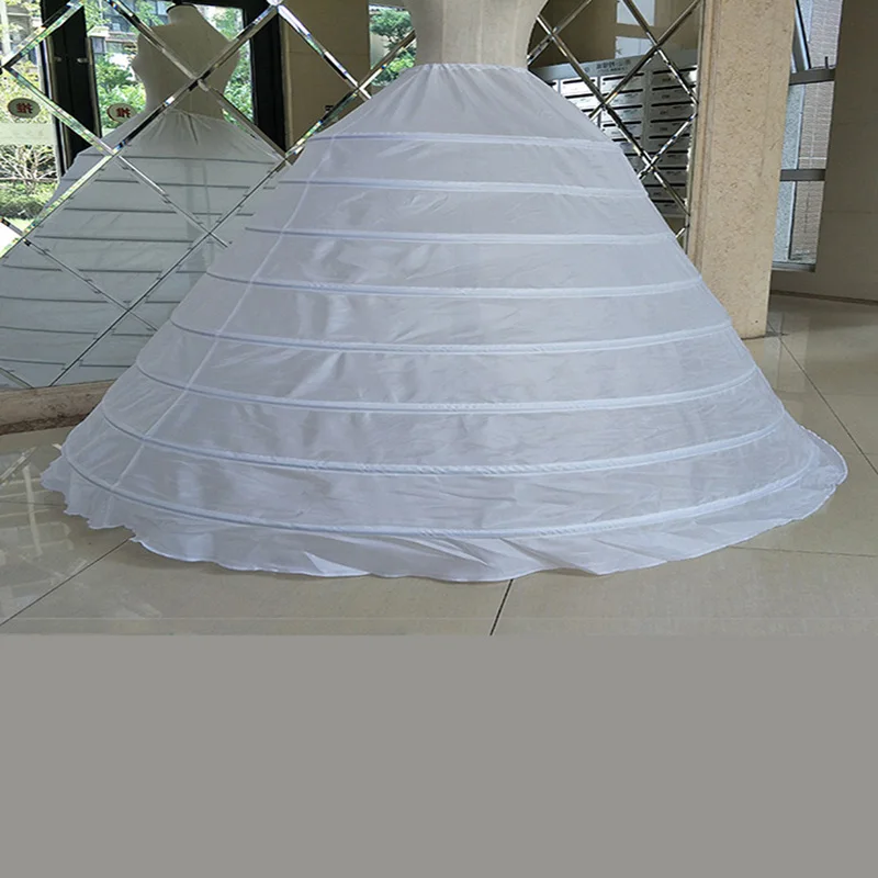 

Women's 8 Hoops Super Puffy Petticoats Half Slip Skirt Floor Length Underskirt for Wedding Ball Quinceanera Dress