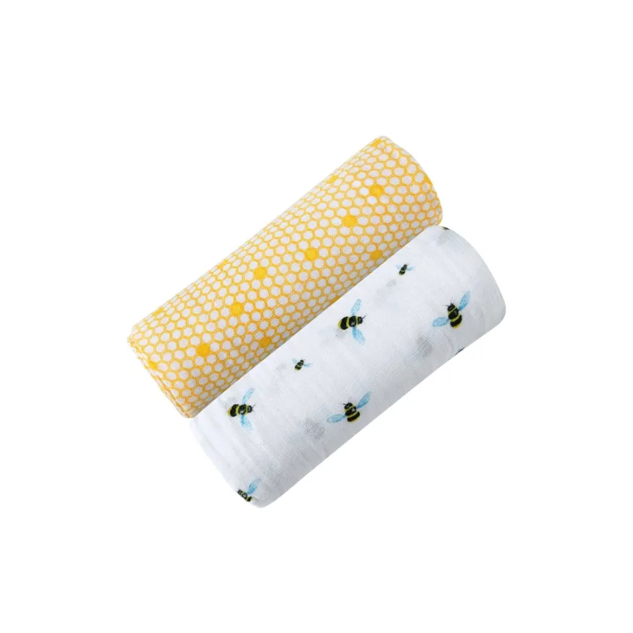 

ORGANIC SWADDLE SET BUSY BEES
