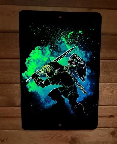 Legend of Link in Cloud Art  Metal Wall Sign Poster Video Game