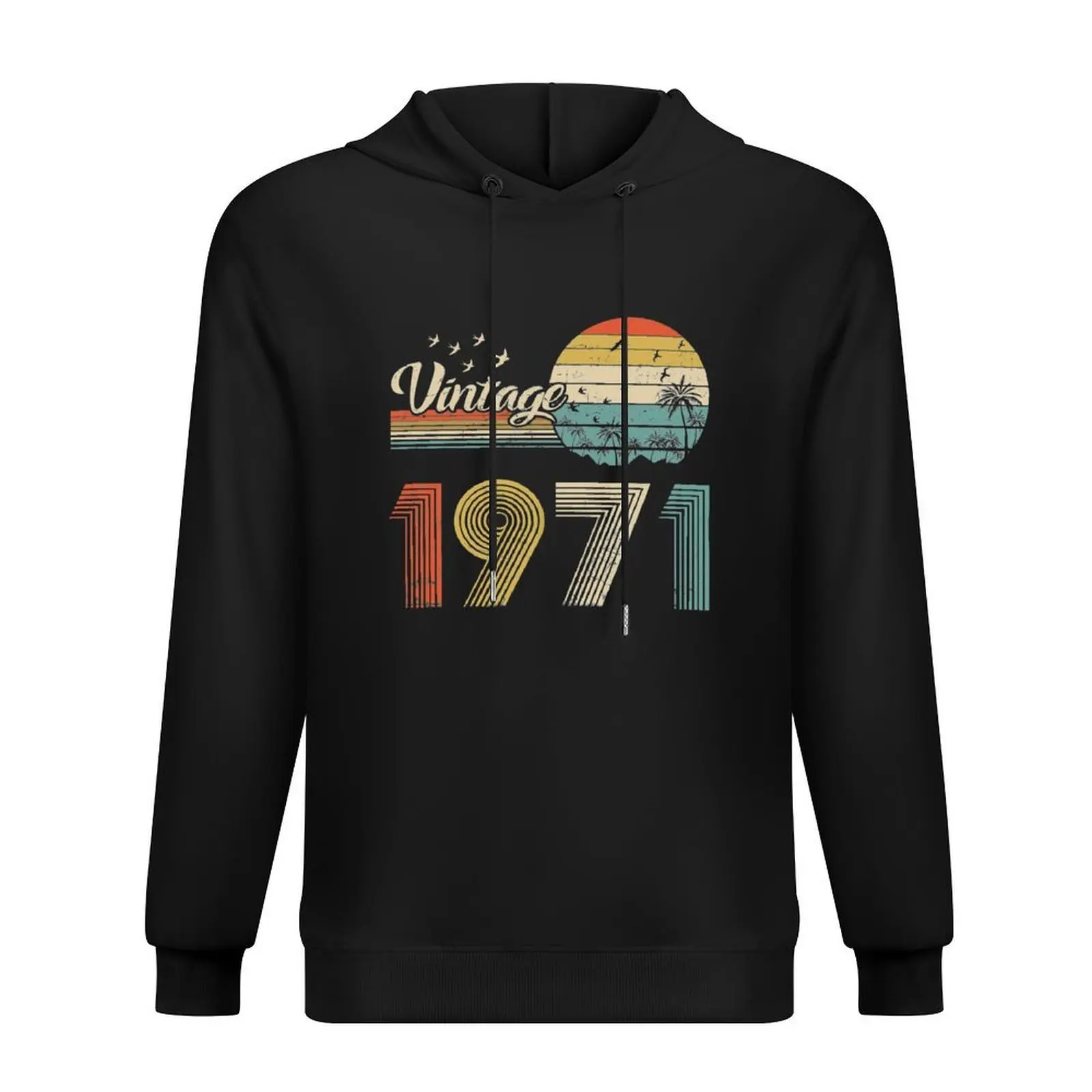 

Vintage 1971, Born in 1971 Birthday Retro Design,50th Birthday Gift, 50 Years Old Hoodie hooded shirt big size hoodie