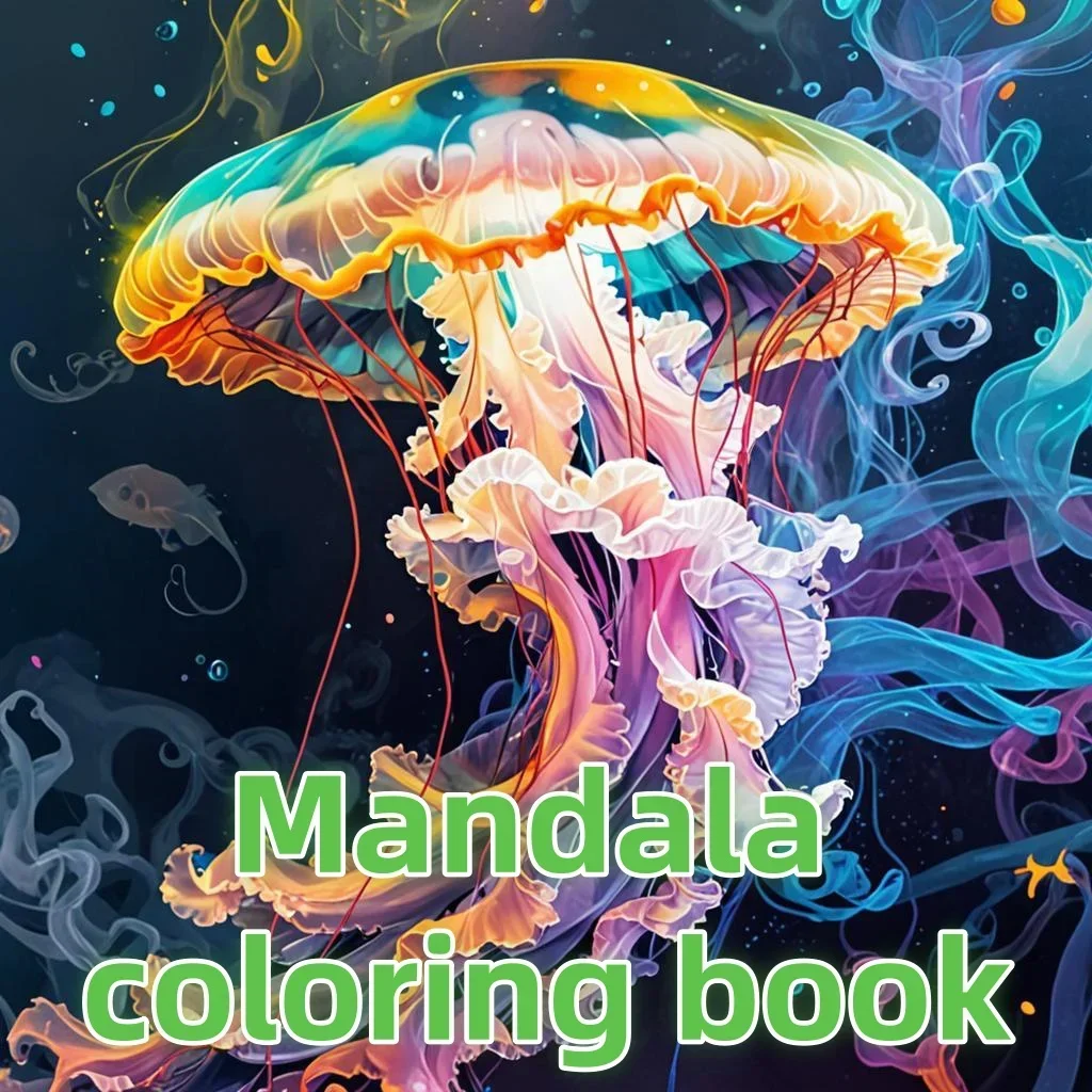 

30 pages Mandala Ocean Series Adult Stress Relief DIY Coloring Book Painting Supplies Holiday Gift