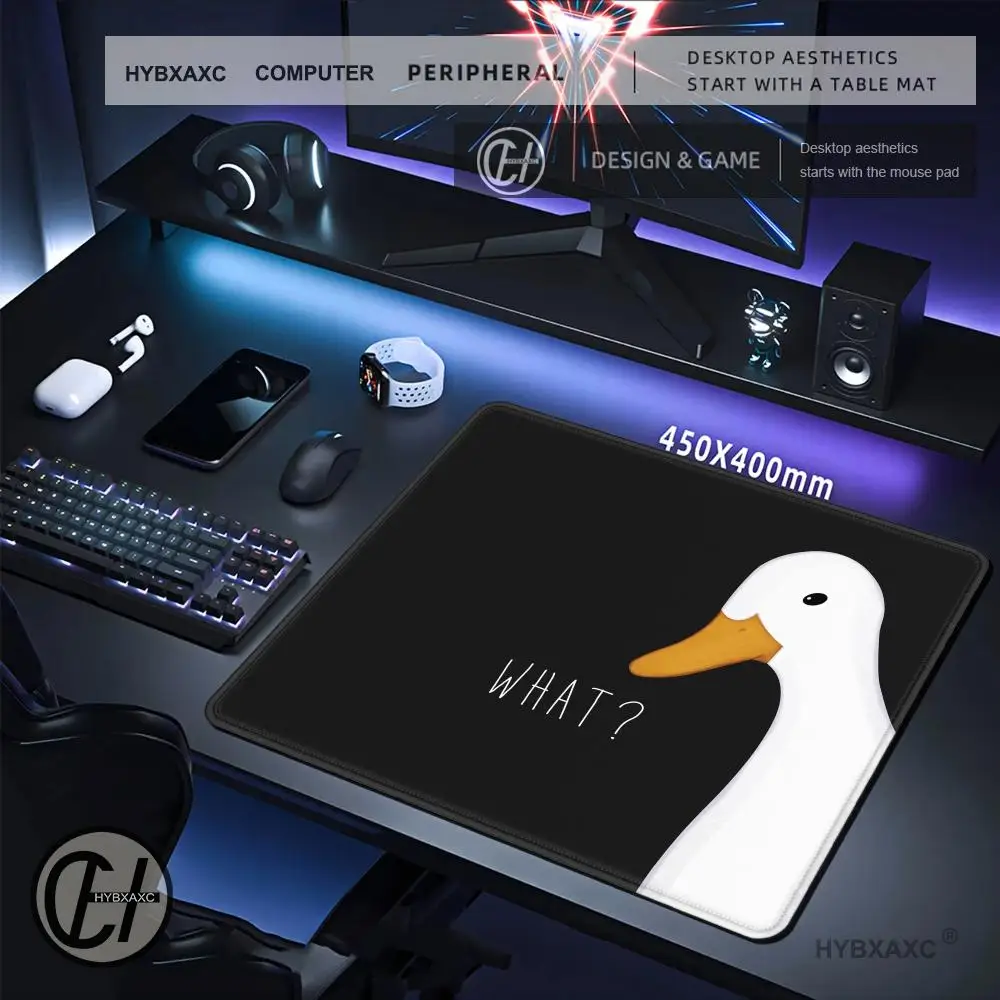 HYBXAXC Funny What Duck Mouse Pad Large Cute Animal Desk Mat for Gaming Office for Work Setup, Computer Accessories