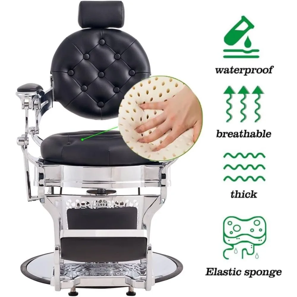 كرسي الحلاق Antlu كرسي صالون مصفف الشعر، كراسي تصفيف الشعر عتيقة شديدة التحمل بوزن 700 رطل لتدليك الوشم التجميلي في صالون الحلاقة