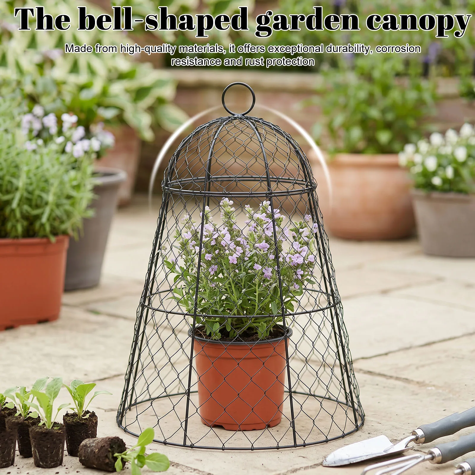 Pack of 6 Chicken Wire Cloche Thicker and Finer Mesh Sturdy Cloche Dome Rustproof for Keep Bunnies Chicken Squirrels Birds Out