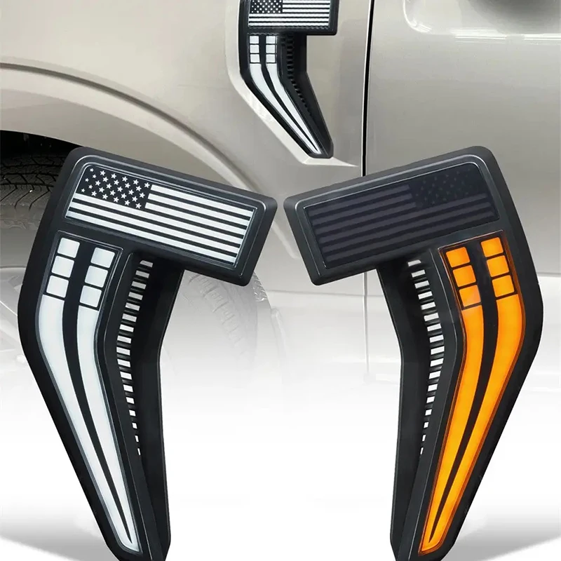 

Auto Parts Led Fenders Cover Fit For 2021 2022 Ford F150 F-150 Daytime Lights Drl Turn Signal Lights