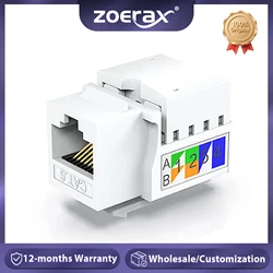 ZoeRax Cat5e Cat6 Keystone Jack, RJ45 Keystone Jack, Cat6 Network Coupler, Ethernet Wall Jack(Not compatible with Patch Panel)