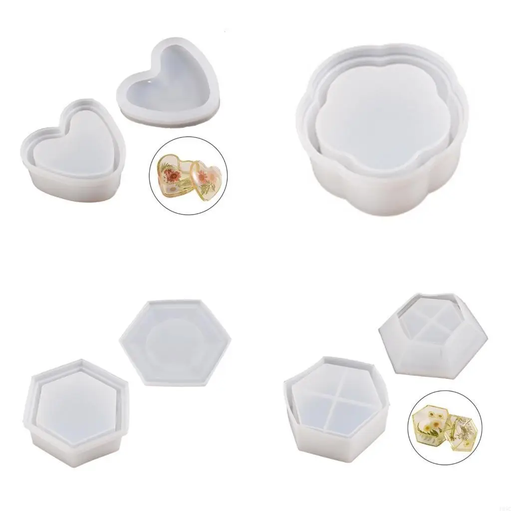 

195C формы для банок из смолы, силиконовые формы для DIY, коробка для хранения, коробки для конфет, контейнер для ювелирных