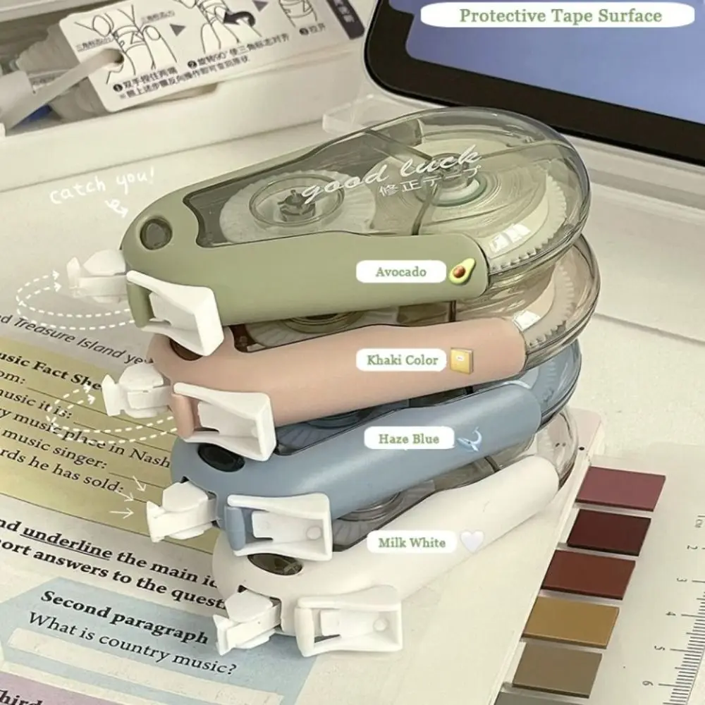 New Design Silent Correction Tape Smooth Flip Cover Modification Tape Large Capacity Aesthetic White Covering Tape School
