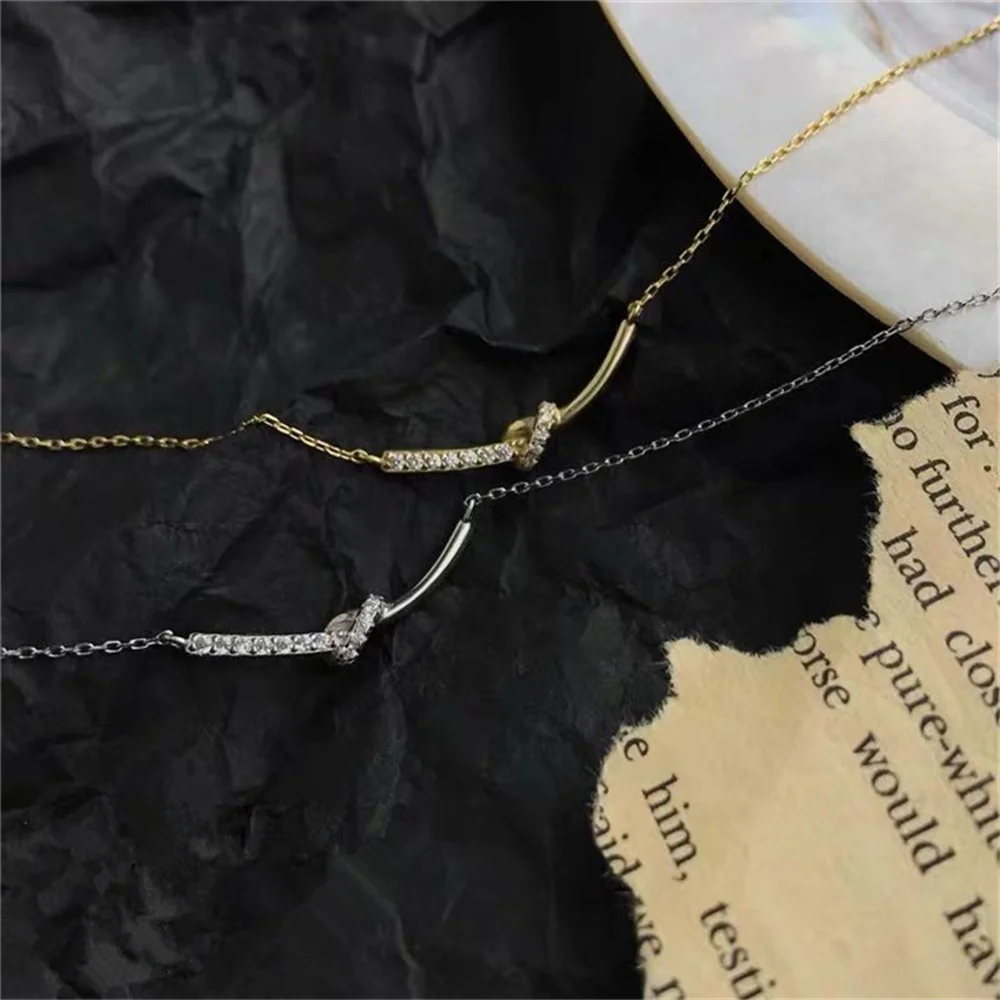 

Women's Korean Style S925 Sterling Silver 14K Gold-plated Collarbone Chain, Niche Design, INS Versatile Minimalist Jewelry