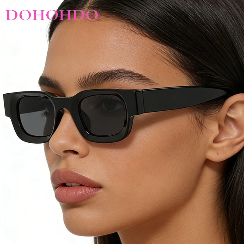 

Fashion New Luxury Brand Designer Thick Frame Square Sunglasses Travel Sun Glasses Men's Ladies Sun Shades UV400 Unisex Eyewears