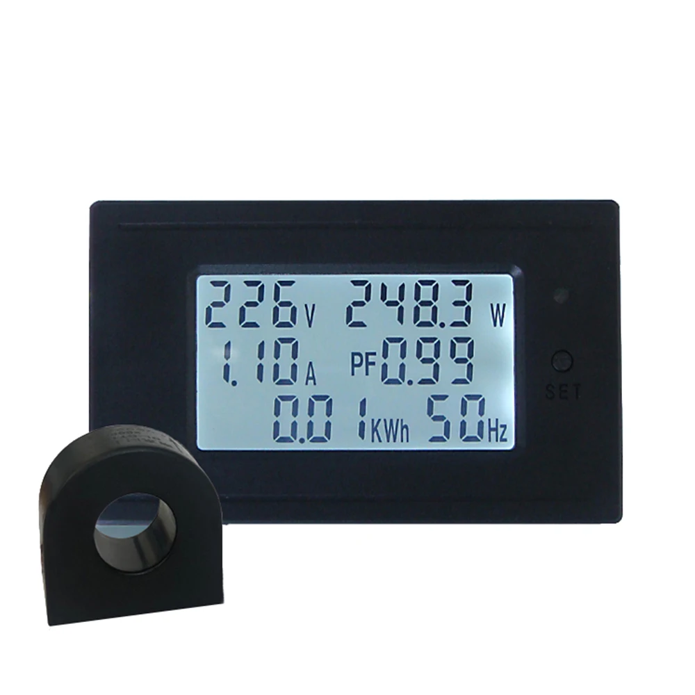 6 in 1 5A 10A 20A 100A Digital Voltmeter Ammeter Voltage Current Tester Power Energy Frequency Power Factor Meter Monitors