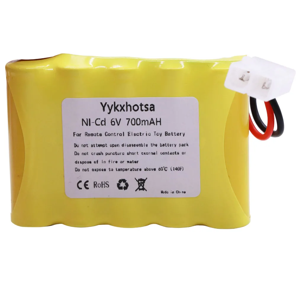 6v 700mAh NI-CD bateria Tamiya Plug i 6v zestaw z ładowarką na zabawki zdalnie sterowane samochody ciężarówki łodzi pociąg pistolet Robot części