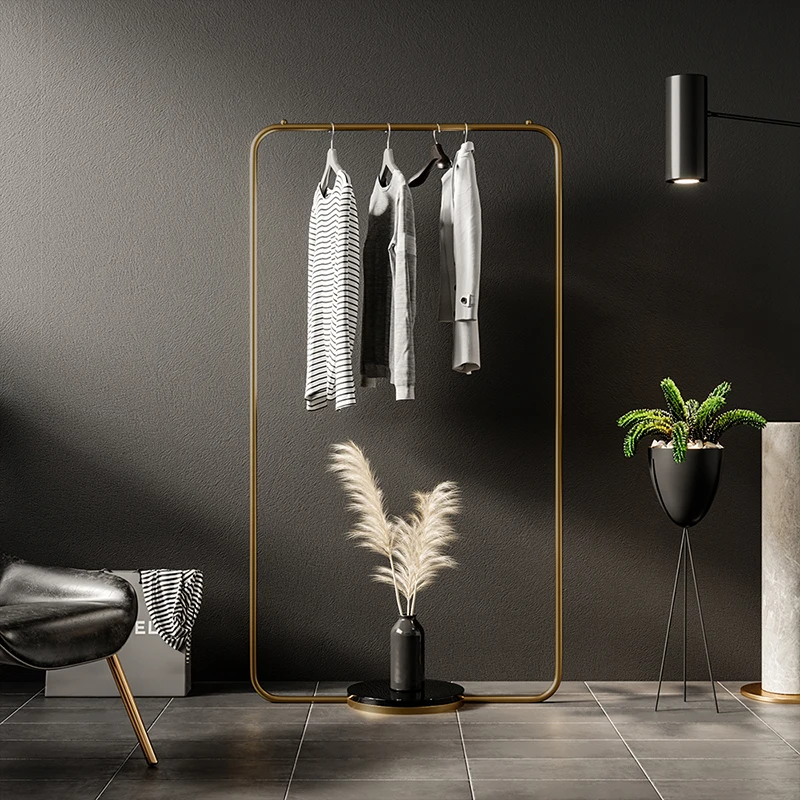 Standing Bathroom Furniture Floor Metal Hanger Clothes Storag Shelf Perchero De Pie Hanger In The Hallway