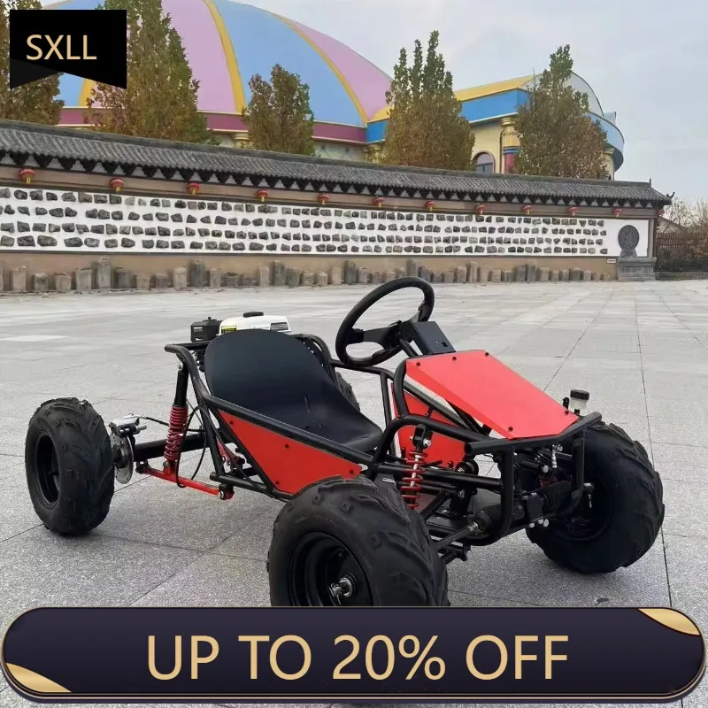 

SXLL Customized 212cc four-stroke 15hp chain-driven gas adult pedal kart with a top speed of 60 km/h
