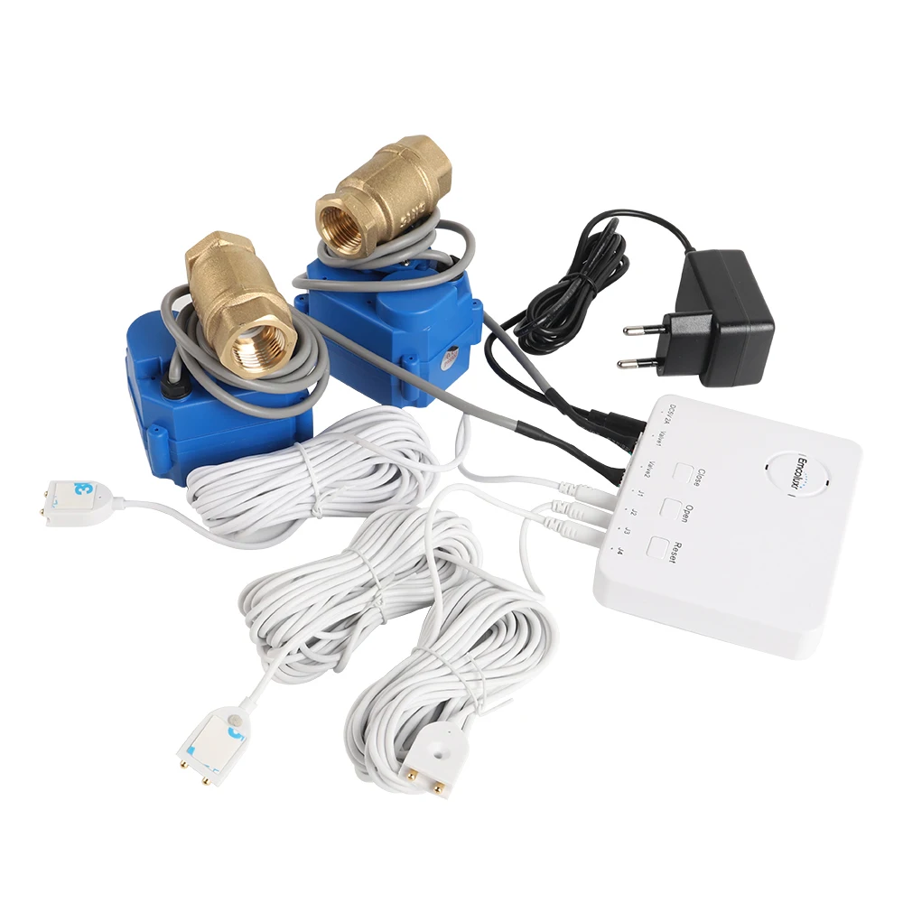 

Economic High Sensitive Water Immerse Protection System with Brass Faucet DN15 DN20 DN25 and Water Sensor for Anti-Overflow