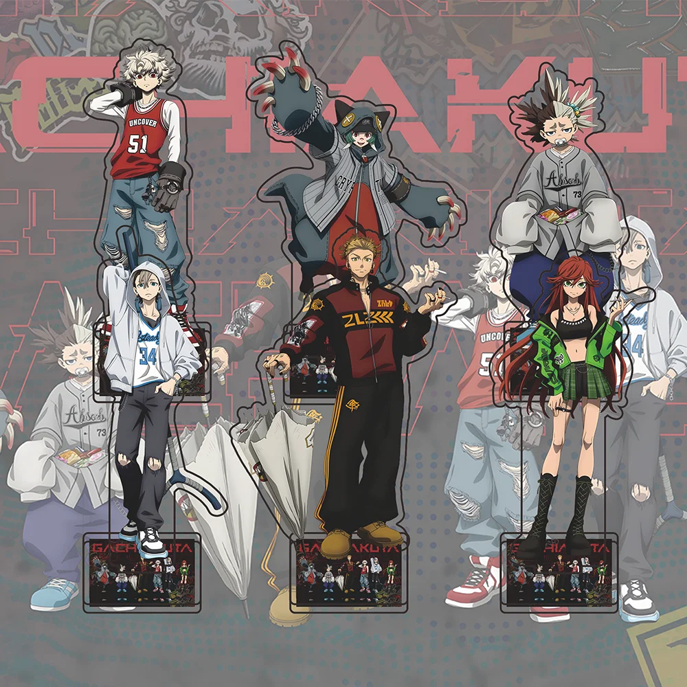 Gachiakuta Anime Acrylic Standee Rudo Enjin Riyo Figure Desk Ornament Cartoon Character Keychain Stand Fans Collectible Birthday