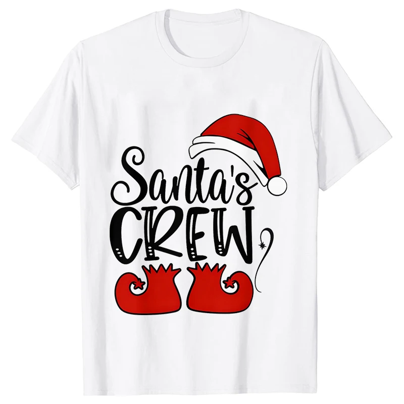 Santa\'s Crew Shirt Christmas T-shirts Santa Crew Family Outfit Cute Family Christmas Tee Shirts Family Party Tshirts Tops