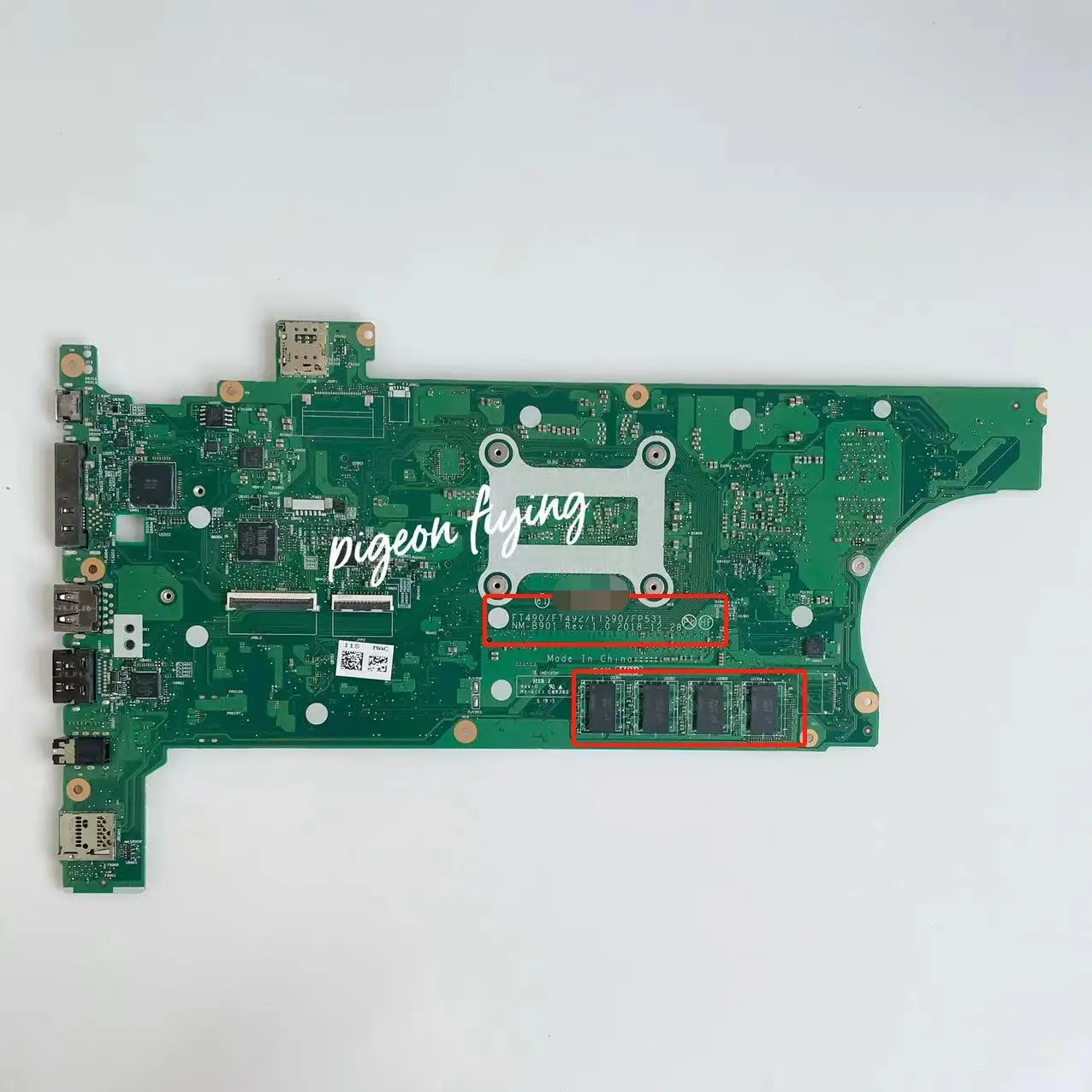 NM-B901 Mainboard For Lenovo Thinkpad T490 T590 Laptop Motherboard CPU:I5-8250U/8350U I7-8565U/8665U GPU:MX250 2G RAM:8G/16G